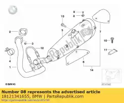 Aqui você pode pedir o porca de plug-in em BMW , com o número da peça 18121341655: