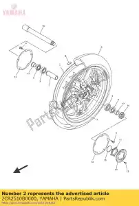 yamaha 2CR2510B0000 entretoise - La partie au fond