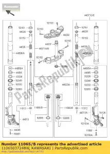 kawasaki 11065037248W cap,fork bolt comp,g.b.g zx100 - Bottom side