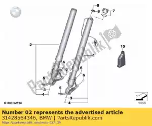 bmw 31428564346 fork leg right - Bottom side