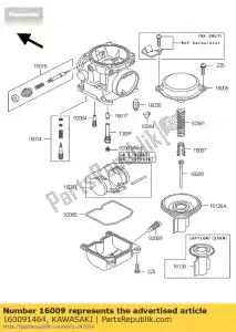 Kawasaki 160091464 chorro de aguja, n60d - Lado inferior