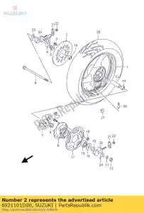 Suzuki 6921101D00 disco, rr.brk. - Il fondo