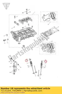 triumph T1131204 retainer, spring, valve - Bottom side