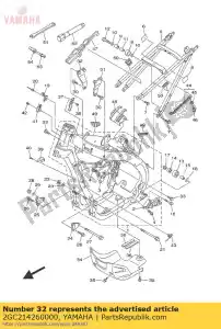 yamaha 2GC214260000 soporte, parte superior trasera 2 - Lado inferior