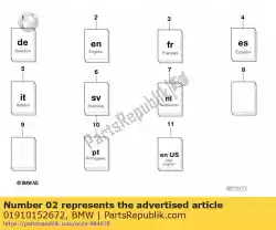 Qui puoi ordinare blocco avviso di appuntamento di servizio da BMW , con numero parte 01910152672: