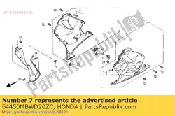 Here you can order the cowl set, l. Lower (wl) * from Honda, with part number 64450MBWD20ZC: