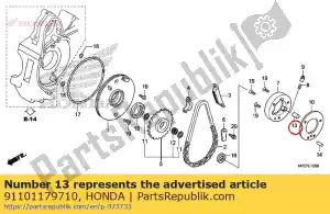 honda 91101179710 rodillo, 10x10 - Lado inferior