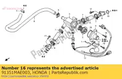 Ici, vous pouvez commander le oring, 43,5x2,0 auprès de Honda , avec le numéro de pièce 91351MAE003: