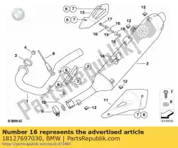 Here you can order the rubber grommet from BMW, with part number 18127697030: