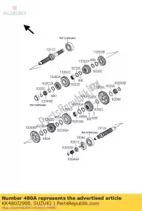 suzuki KK480J2900 circlip - La partie au fond