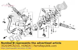 Here you can order the plate, ornament (a) from Honda, with part number 35203MCAD10: