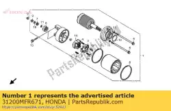 Qui puoi ordinare motore, avviamento da Honda , con numero parte 31200MFR671: