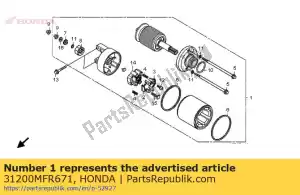 honda 31200MFR671 motore, avviamento - Il fondo