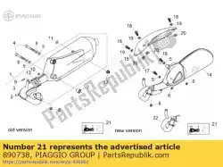 Ici, vous pouvez commander le plaque signalétique inviolable auprès de Piaggio Group , avec le numéro de pièce 890738: