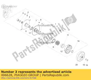 Piaggio Group 006628 snap ring - Onderkant