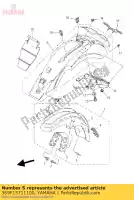 3S9F15711100, Yamaha, gráfico, guardabarros delantero izquierdo. yamaha yb 125 2008, Nuevo