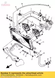 Ici, vous pouvez commander le radiateur assy auprès de Yamaha , avec le numéro de pièce 4FM1240A0000: