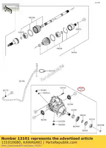 kawasaki 131010680 01 zespó? przek?adni, przedni dyferencja? - Dół