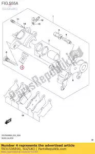 Suzuki 5931536E00 ressort, coussin - La partie au fond