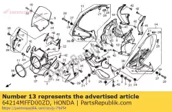 Aqui você pode pedir o conjunto de capuz, r. Fr. Lado (wl) * tipo4 * (tipo4) em Honda , com o número da peça 64214MFFD00ZD: