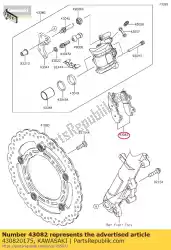 Here you can order the brake pads from Kawasaki, with part number 430820175: