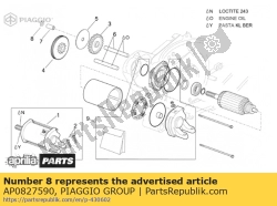 Aprilia AP0827590, Thrust washer 10.1/17/1, OEM: Aprilia AP0827590