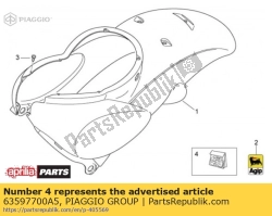 Aprilia 63597700A5, Aufkleber gesetzt, OEM: Aprilia 63597700A5