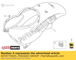 aprilia 63597700A5 conjunto de decalques - Lado inferior