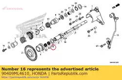 Ici, vous pouvez commander le rondelle b, poussée (30x1,7) auprès de Honda , avec le numéro de pièce 90409ML4610:
