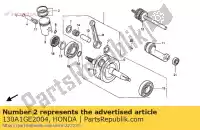 130A1GE2004, Honda, jeu de segments, piston honda nsr nsrs 50, Nouveau