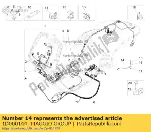 Piaggio Group 1D000144 engine ground lead - Bottom side