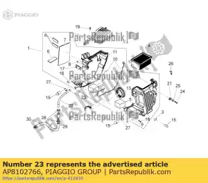 Piaggio Group AP8102766 abrazadera de la manguera - Lado inferior