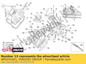 aprilia AP0241601 hex socket screw - Left side