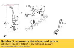 Ici, vous pouvez commander le articulation, coup de pied auprès de Honda , avec le numéro de pièce 28302ML3600: