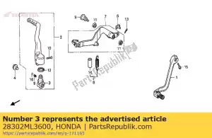 Honda 28302ML3600 articulation, coup de pied - La partie au fond