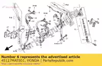 45127MATE01, Honda, sub hose, l. fr. brake honda cbr 1100 1999 2000 2001 2002 2003 2004 2005 2006 2007 2008, New