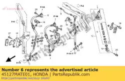 Here you can order the sub hose, l. Fr. Brake from Honda, with part number 45127MATE01: