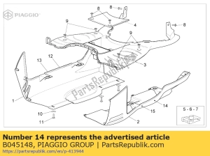 aprilia B045148 lewa naklejka aprilia pod podnó?kiem - Dół