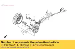 Here you can order the generator assy., flywheel typea. C. From Honda, with part number 31100KSCA11: