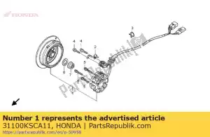 honda 31100KSCA11 generator assy., flywheel typea.c. - Bottom side