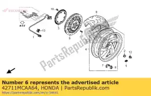 Honda 42711MCAA64 neumático, rr. (bridgestone) ( - Lado inferior