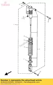 Yamaha 4LB222102000 shock absorber assy, rear - Bottom side