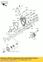 161420020, Kawasaki, afdekpomp, water kx250-n2 kawasaki kx 250 2005 2006 2007 2008 2009 2010 2011 2012 2013 2014 2015 2016, Nieuw