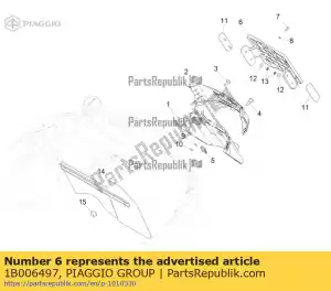 Piaggio Group 1B006497 placa - Lado inferior