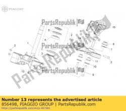 Aprilia 856498, Piastra superiore forcella, OEM: Aprilia 856498