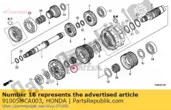 Qui puoi ordinare cuscinetto, ago, 25x29x17 (ntn) da Honda , con numero parte 91005MCA003: