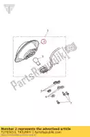 T2703010, Triumph, lens assy achterlicht ece triumph rocket iii touring rocket iii, classic & roadster thunderbird lt 1700 2300 2005 2006 2007 2008 2009 2010 2011 2012 2013 2014 2015, Nieuw