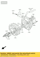 16065S006, Kawasaki, holder-carburetor,int ksf50-a1 kawasaki kfx 50 2003 2004 2005 2006, New