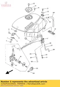 Yamaha 1UA241610000 emblema 1 - Lado inferior