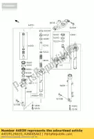 44039124610, Kawasaki, suporte-garfo superior, bla ex500-d1 kawasaki gpz  s ex500 e gpz500s uk 500 , Novo